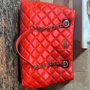 Kate Spade Red Quilted Chain Shoulder Bag